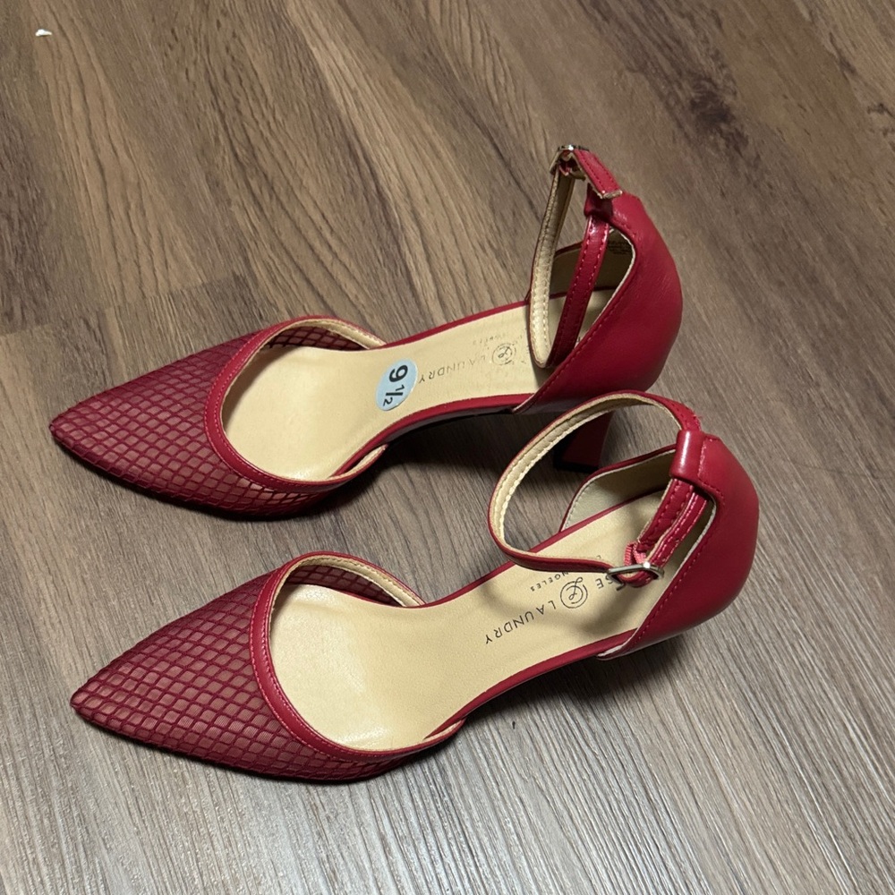Chinese Laundry Red Mesh Heels